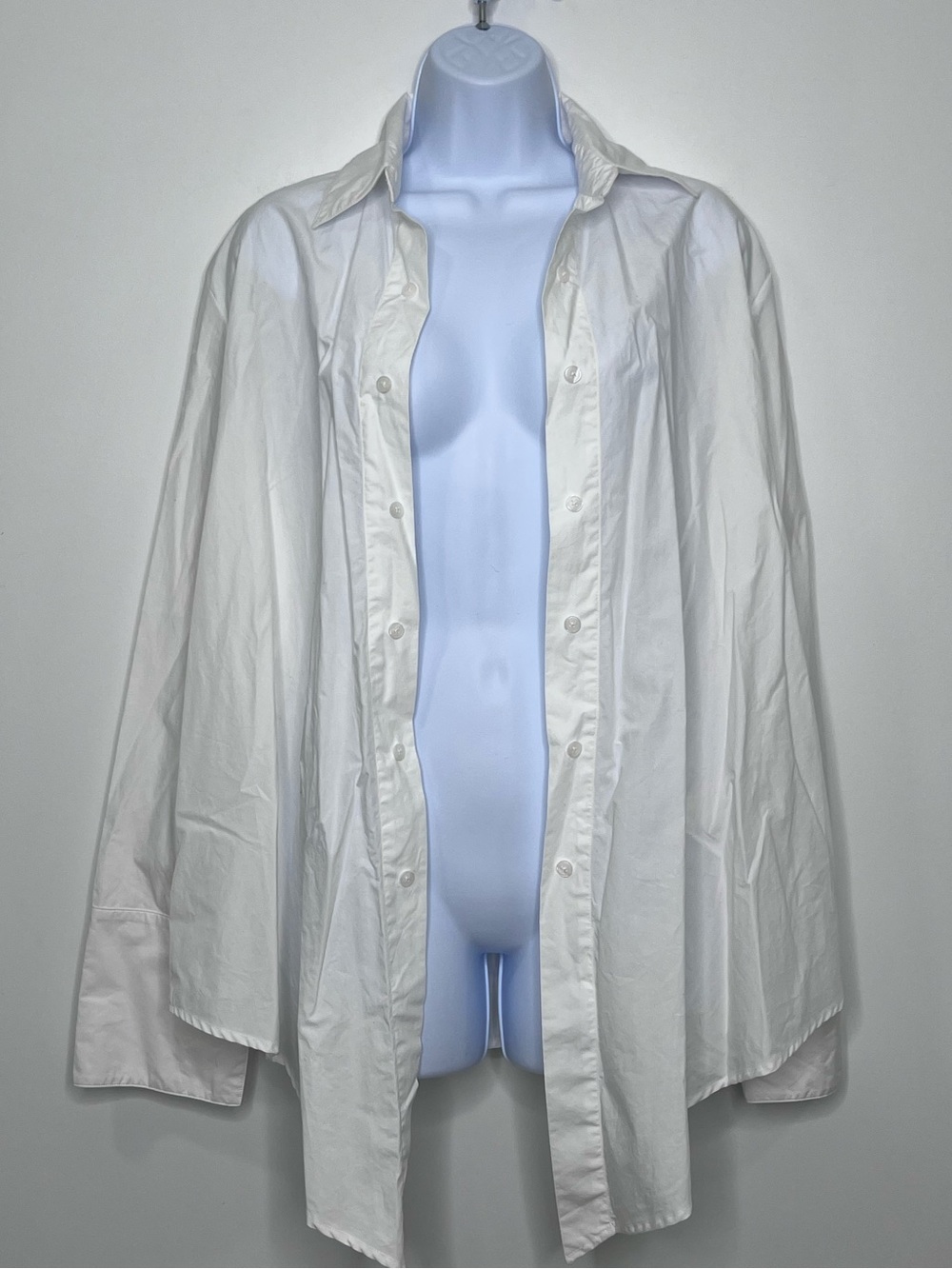 Fe Noel White Oversized Faux Button-Front Shirt - Picture 2 of 6